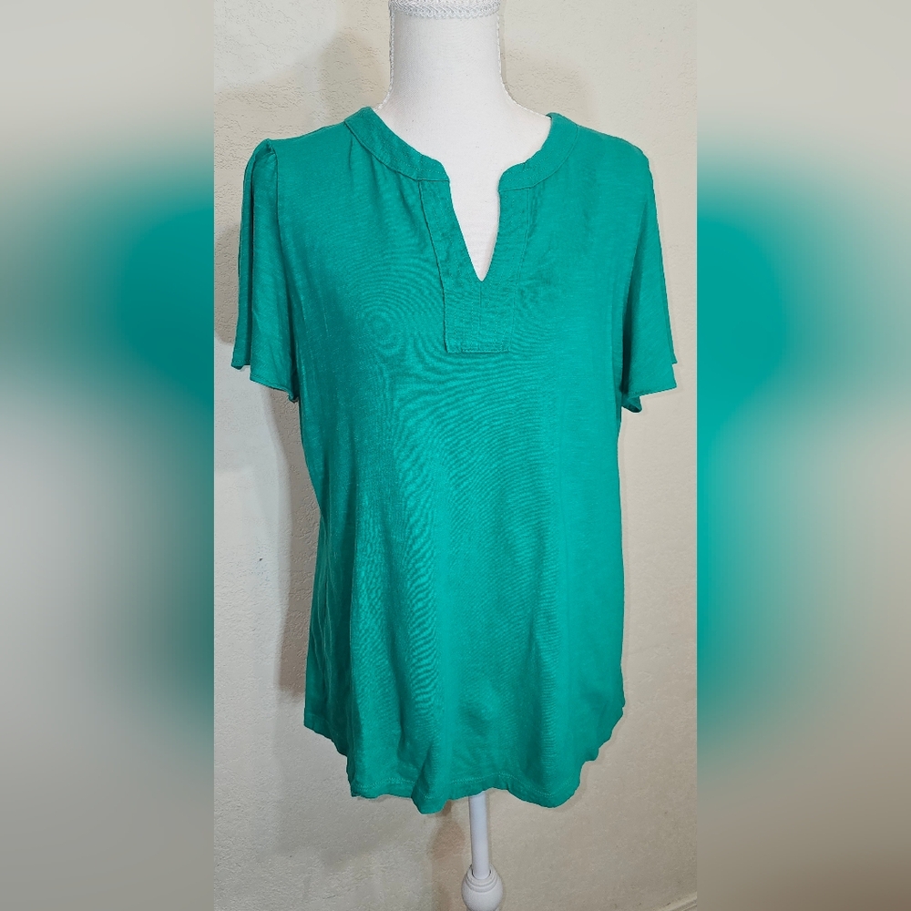 St. John's Bay Teal Short Sleeve Tee